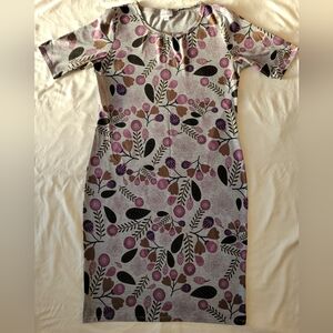 Lularoe Grey Knee Length Dress, Size Large